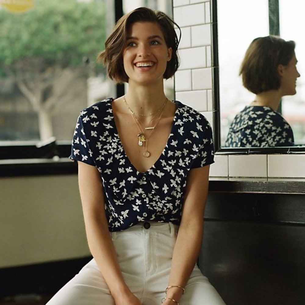 Anthropologie Austen Collared Blouse